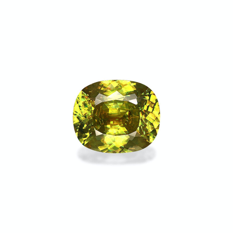CUSHION-cut Sphene Lime Green 4.97 carats