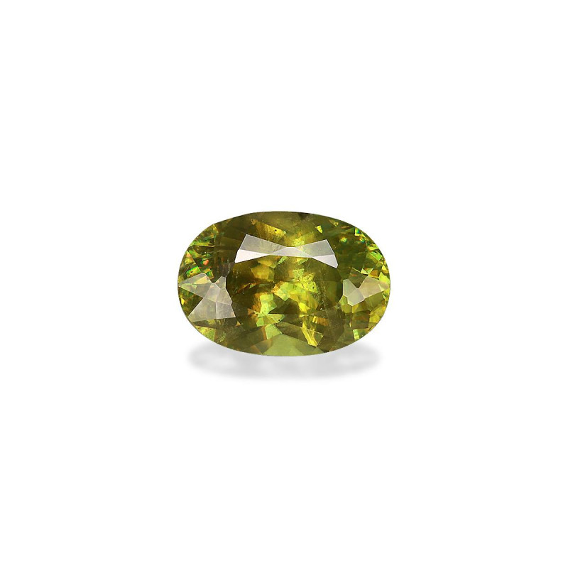 OVAL-cut Sphene Lime Green 3.28 carats