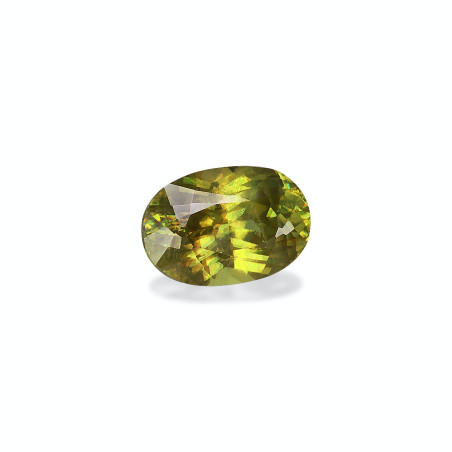 钛鈦矿 taille 椭圆形 青柠绿 3.28 carats