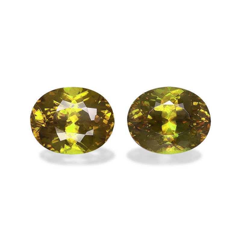 OVAL-cut Sphene Lime Green 6.79 carats