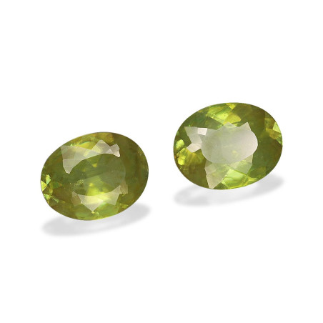 钛鈦矿 taille 椭圆形 青柠绿 3.27 carats
