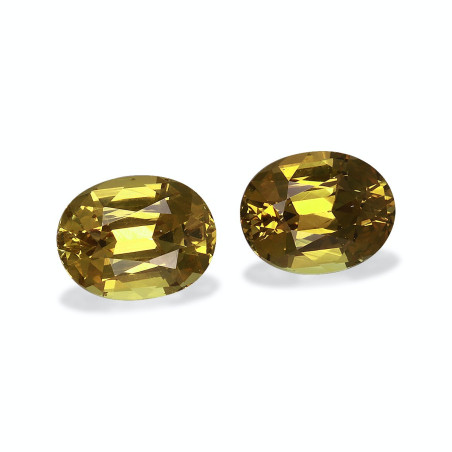 石榴石 taille 椭圆形 金黄色 4.11 carats