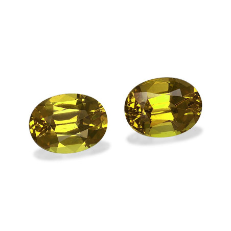石榴石 taille 椭圆形 青柠绿 3.53 carats