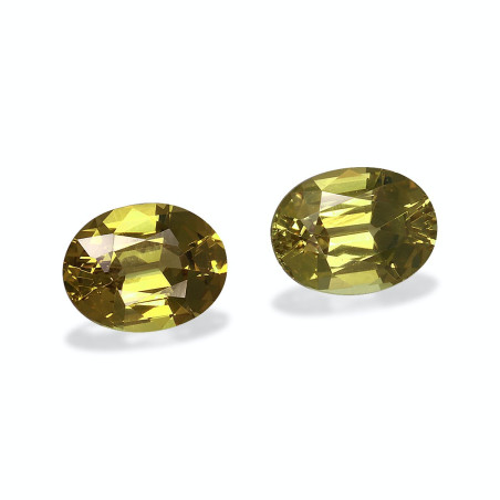 Grossular Granat lengte OVAL Limettengr&uuml;n 3.14 karaten