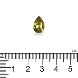 Granaat Grossular Lemon Yellow Peer gesneden 3,26 karaat