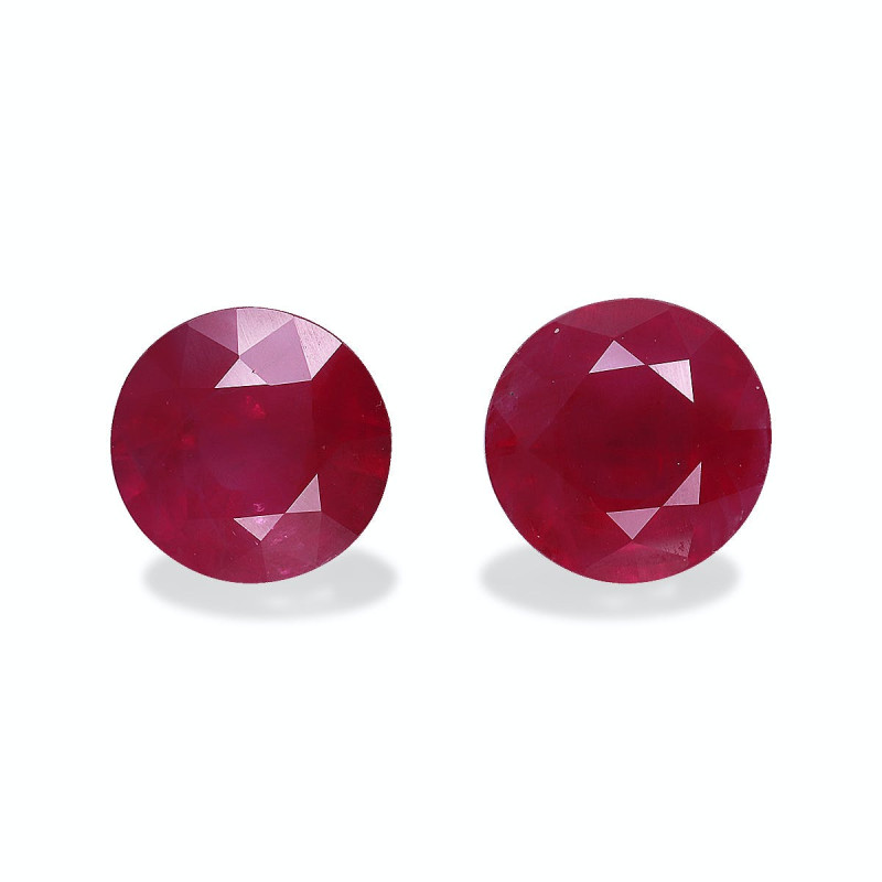 缅甸红宝石 taille 圆形 红玫瑰 3.92 carats