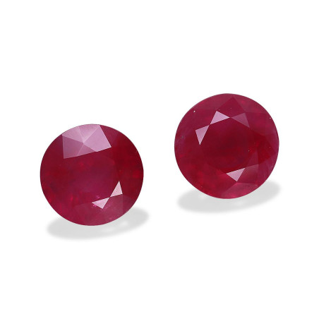 缅甸红宝石 taille 圆形 红玫瑰 3.92 carats