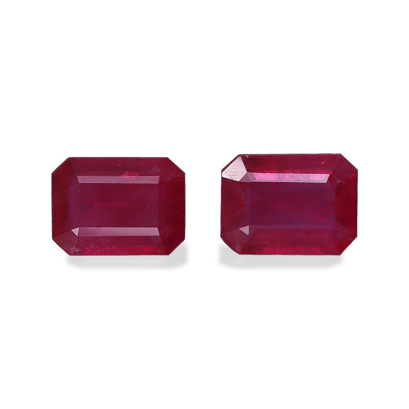 RECTANGULAR-cut Burma Ruby Rose Red 2.68 carats