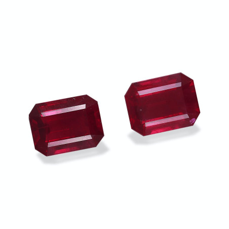 缅甸红宝石 taille 矩形的 红色 3.60 carats