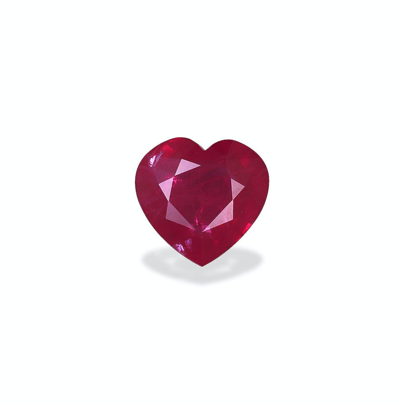 Rubis de Birmanie taille COEUR Rose Red 1.49 carats