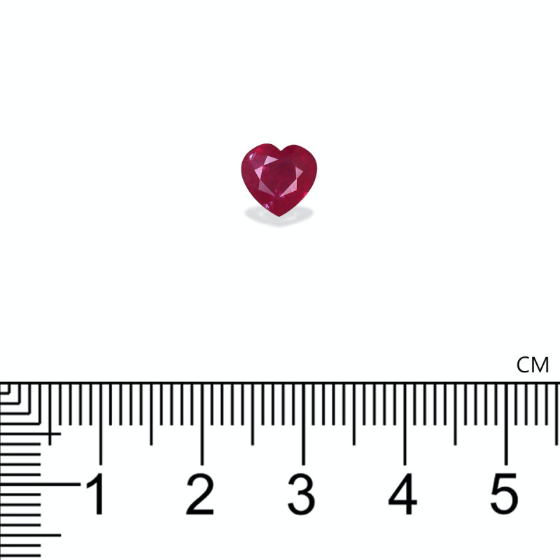Rubis Naturel Taille Cœur 1.05 Carats - 6mm - Pur à La Loupe - Sans Réserve