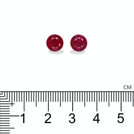 ROUND-cut Burma Ruby Rose Red 3.57 carats