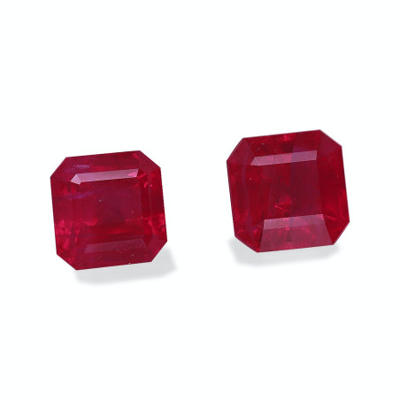 缅甸红宝石 taille 方块 红色 3.45 carats