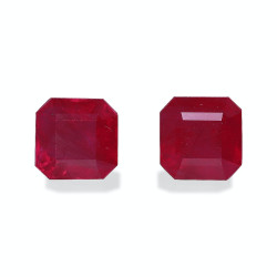 SQUARE-cut Burma Ruby Red...