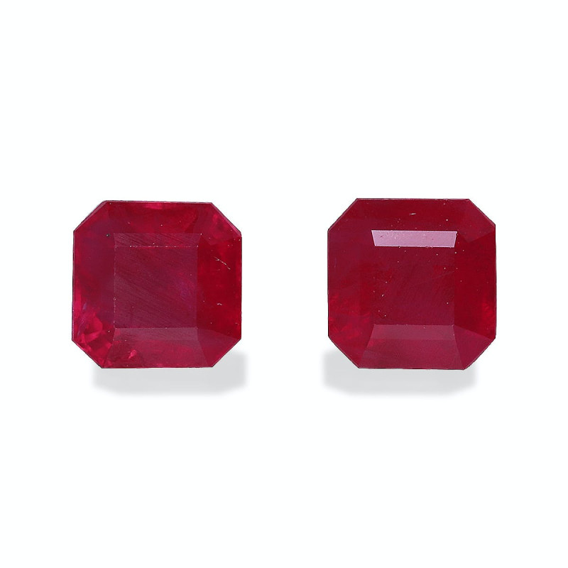 SQUARE-cut Burma Ruby Red 1.55 carats