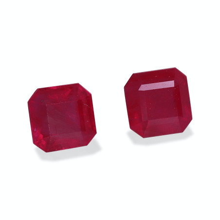 缅甸红宝石 taille 方块 红色 1.55 carats