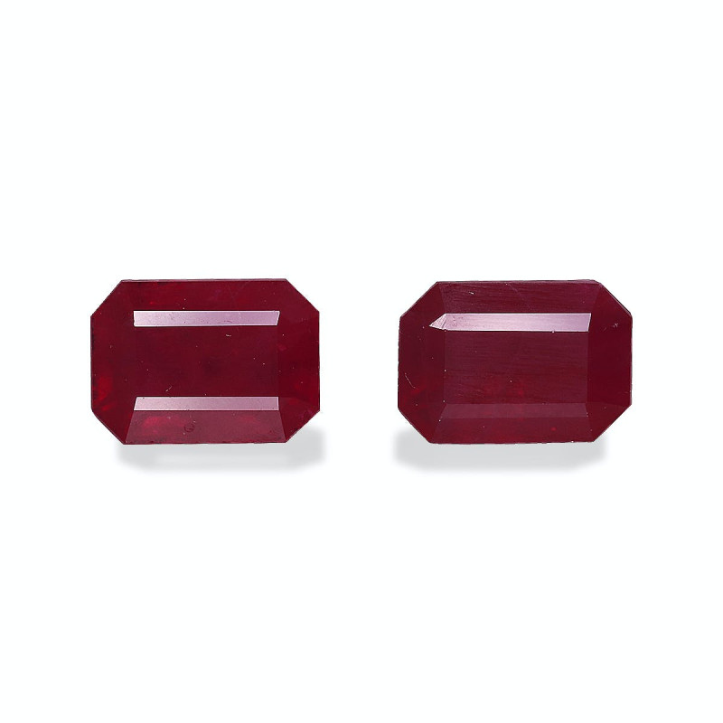 RECTANGULAR-cut Burma Ruby Scarlet Red 2.67 carats