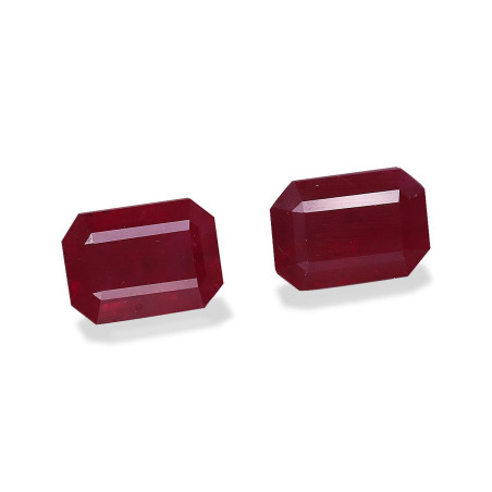 Rub&iacute;es de Birmania taille RECTANGULARE Scarlet Red 2.67 carats