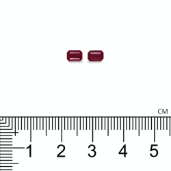 Birmaanse robijn, rechthoekig geslepen, Scarlet Red, 2,67 karaat