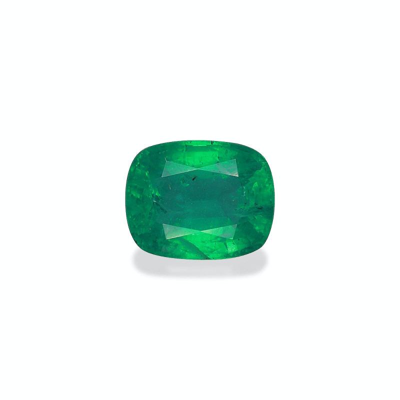 CUSHION-cut Zambian Emerald Green 3.97 carats
