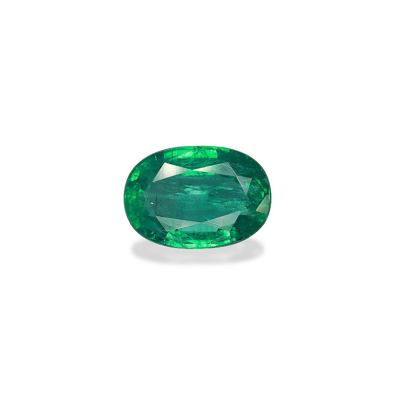 OVAL-cut Zambian Emerald Green 12.24 carats