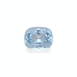 枕形切割冰蓝色海蓝宝石，重10.49克拉