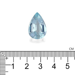 Hemelblauwe peervormige Aquamarijn van 10,23 karaat