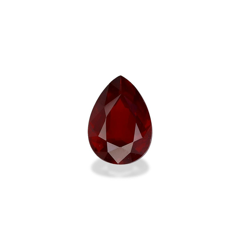 Rubíes de Mozambique taille Poire Rojo 3.06 carats