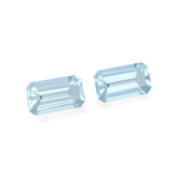 Rechthoekig geslepen Hemelsblauwe Aquamarijn 8.12 karaat