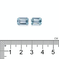 Rechthoekig geslepen Hemelsblauwe Aquamarijn 6.29 karaat