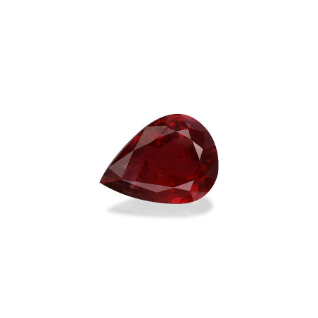 Pear-cut Mozambique Ruby Red 3.03 carats