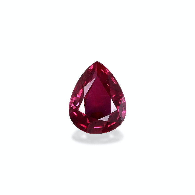 Pear-cut Mozambique Ruby Red 2.08 carats