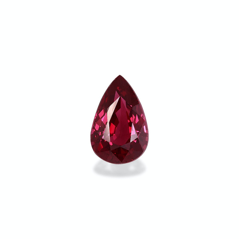 Pear-cut Mozambique Ruby Red 2.18 carats