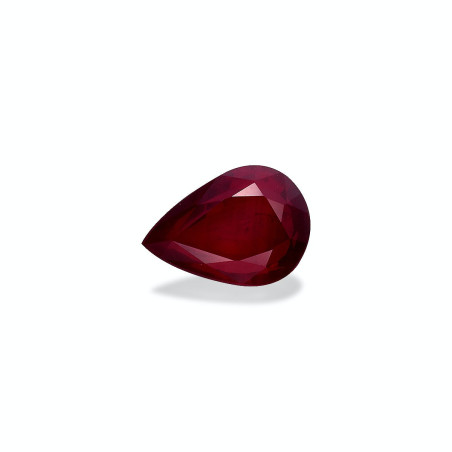 Pear-cut Mozambique Ruby Red 3.18 carats