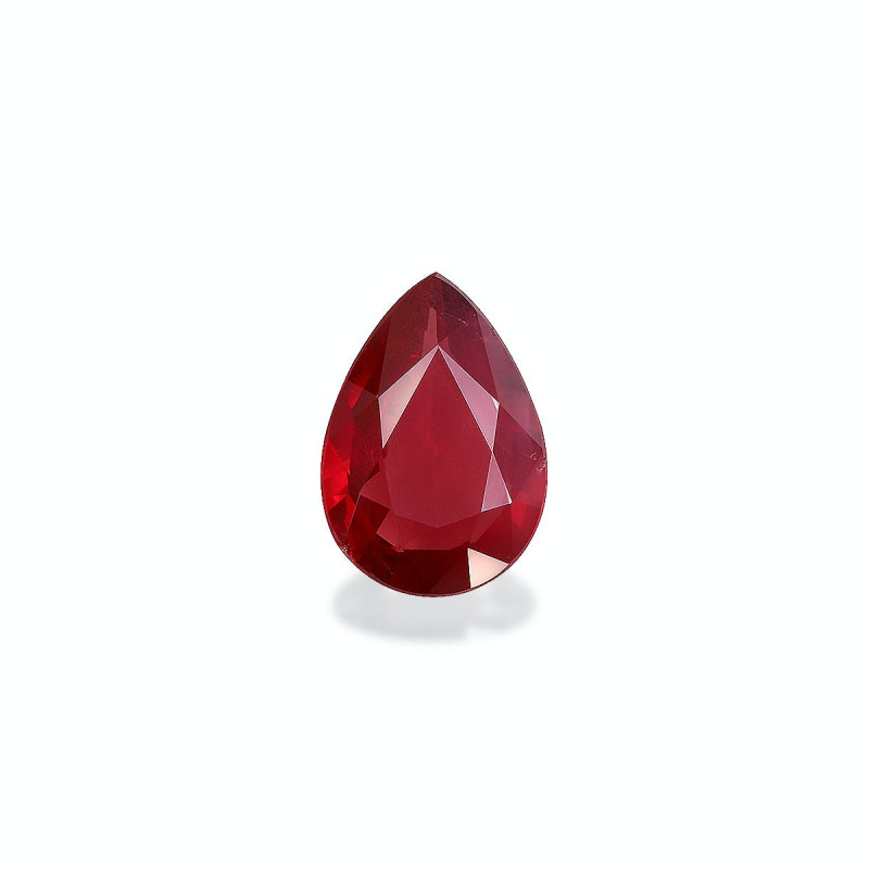 Pear-cut Mozambique Ruby Red 2.24 carats
