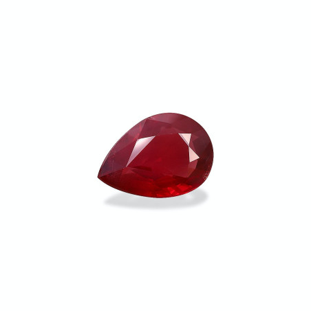 Pear-cut Mozambique Ruby Red 2.24 carats