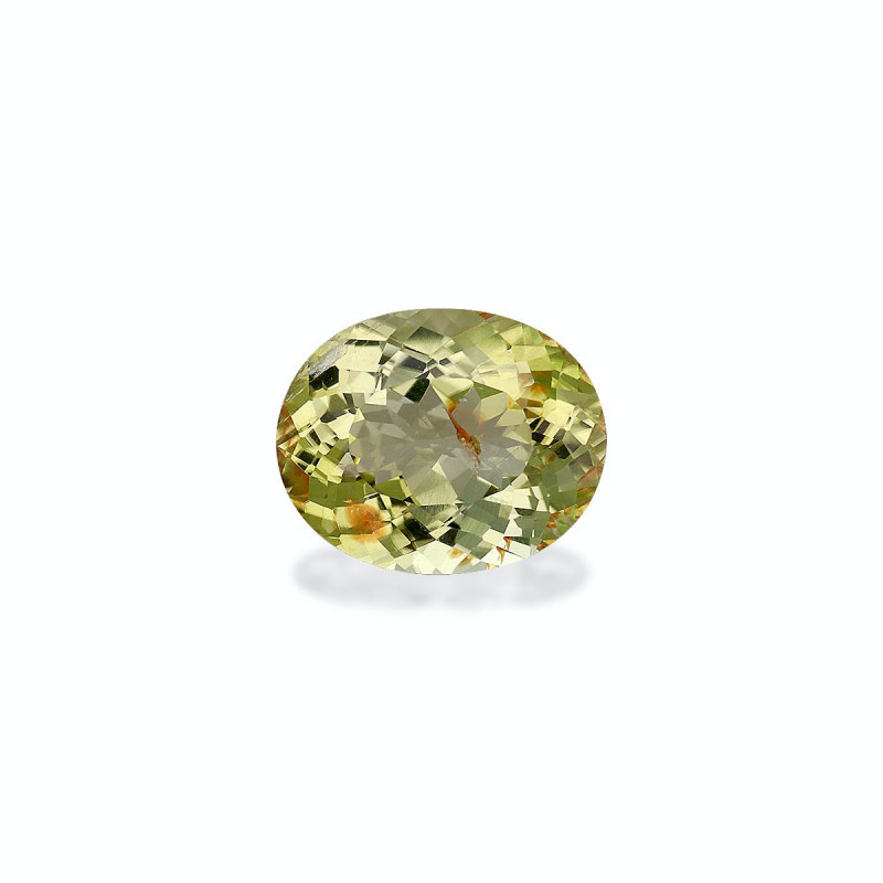 OVAL-cut Cuprian Tourmaline Lime Green 5.23 carats