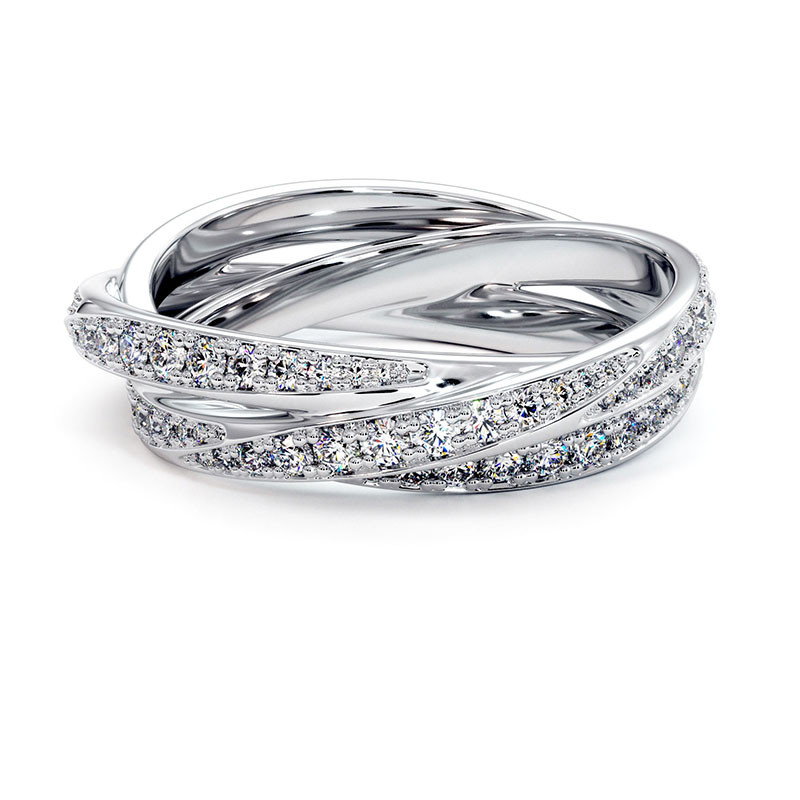 Solitaire Diamant LENA Or Blanc Palladié 2.20 Carats Solitaire Diamant LENA Or Blanc Palladié 2.20 Carats