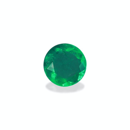 ROUND-cut Colombian Emerald Green 0.92 carats