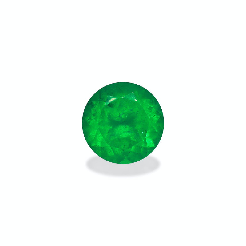 ROUND-cut Colombian Emerald Green 0.55 carats