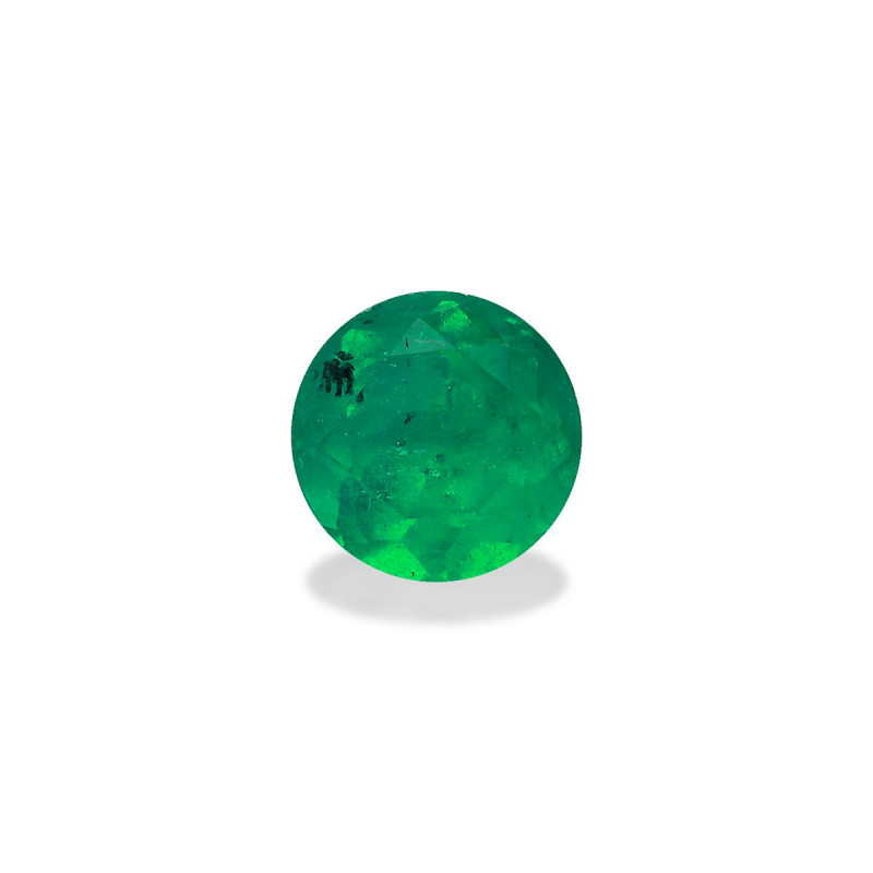 ROUND-cut Colombian Emerald Green 1.09 carats