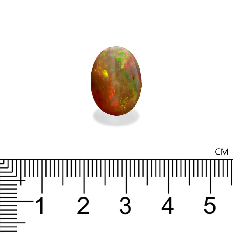 Opale Naturelle D'Éthiopie Taille Poire Cabochon 5,43 Carats - Gemme Multicolore Sans Inclusion Visible