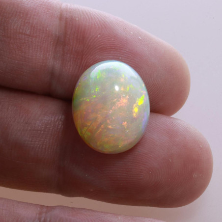 Opal aus &Auml;thiopien lengte OVAL Wei&szlig; 10.79 karaten