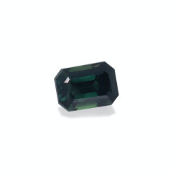 rechthoekige teal saffier blauw 1,65 karaat