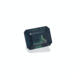 rechthoekige teal saffier blauw 1,68 karaat