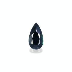 Pear-cut teal sapphire...