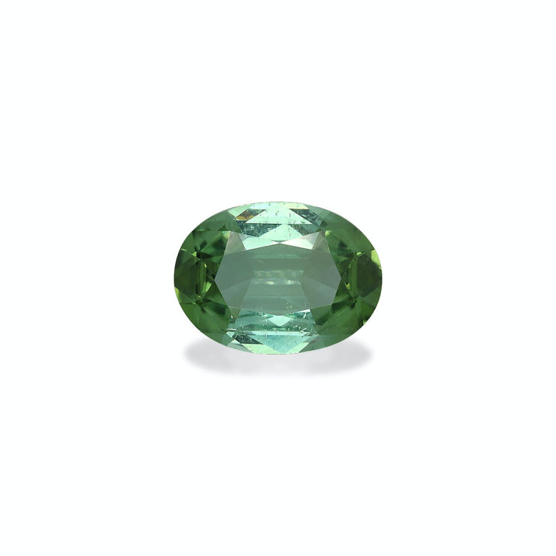 Gr&uuml;ner Turmalin lengte OVAL Baumwollgr&uuml;n 2.90 karaten