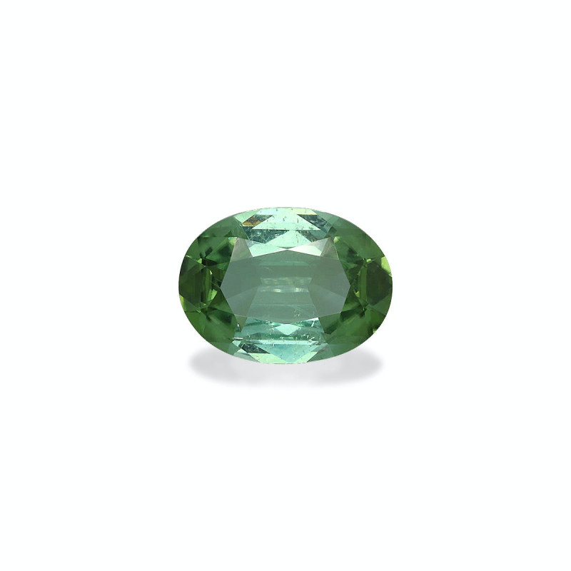 OVAL-cut Green Tourmaline Cotton Green 2.90 carats