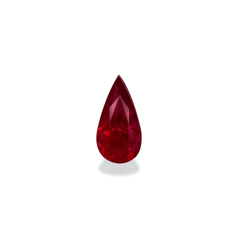莫桑比克红宝石 taille 梨子 绿色 6.11 carats
