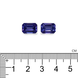 Rechthoekig geslepen Tanzaniet Violet Blauw 8,52 karaat